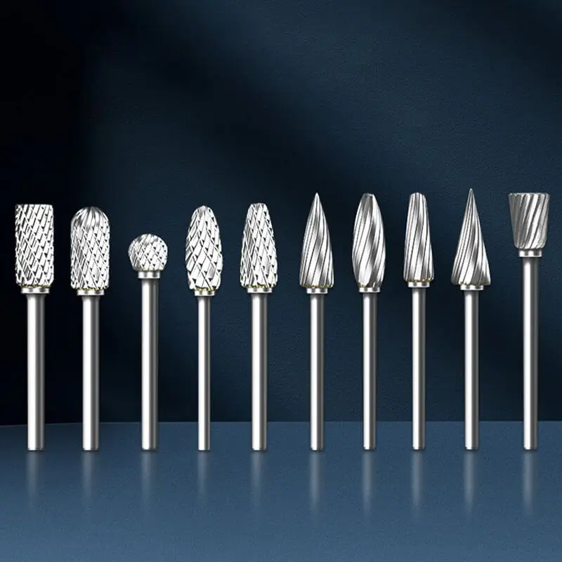 

10pcs Tungsten Steel Grinding Head Tungsten Carbide Burrs Sets Mini Drill Diamond Burs Material Tungstenio Dremel Accessories