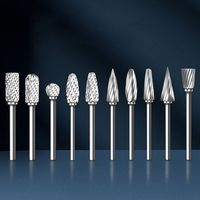 10pcs Tungsten Steel Grinding Head Tungsten Carbide Burrs Sets Mini Drill Diamond Burs Material Tungstenio Dremel Accessories