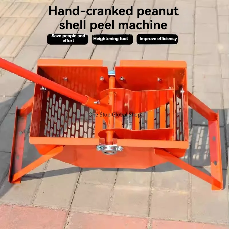 Manual Peanut Sheller Machine Hand Cranked Peanut Huller Durable Metal Peanut Peeling Tool for Home