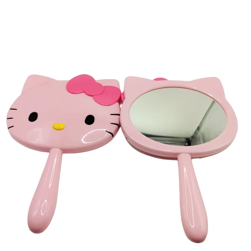 

Зеркальное зеркало Hello Kitty, зеркальное зеркало в виде кошки, косметическое зеркало в стиле Kawaii, креативное портативное зеркало, рождественский подарок