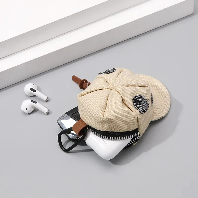 Creative Hat Design Coin Pouch Change Purse Earphone Bag Girl Heart Trendy Personalized Pendant