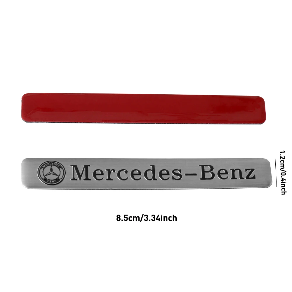 Car Styling Aluminum Emblem Trunk Window Side Decal Sticker For Mercedes Benz Exclusive AMG W108 W124 W126 W168 W169 W176 W140