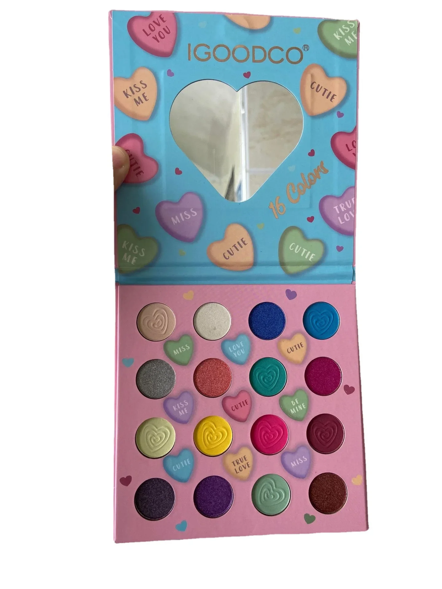 Cartoon Pattern 16 Colors Matte Shimmer Waterproof Sweat-Proof Boutique Makeup Eyeshadow Palette Pressed Glitter Eyeshadow