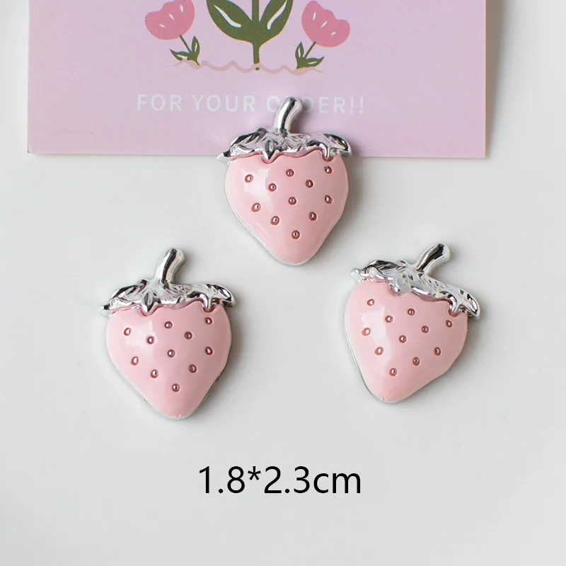 Fashino New 1 Set Mary Jane Ballet Shoe Charms with Pink Series Cat & Strawberry Buckle Crystal Shoe Decoration Accessories