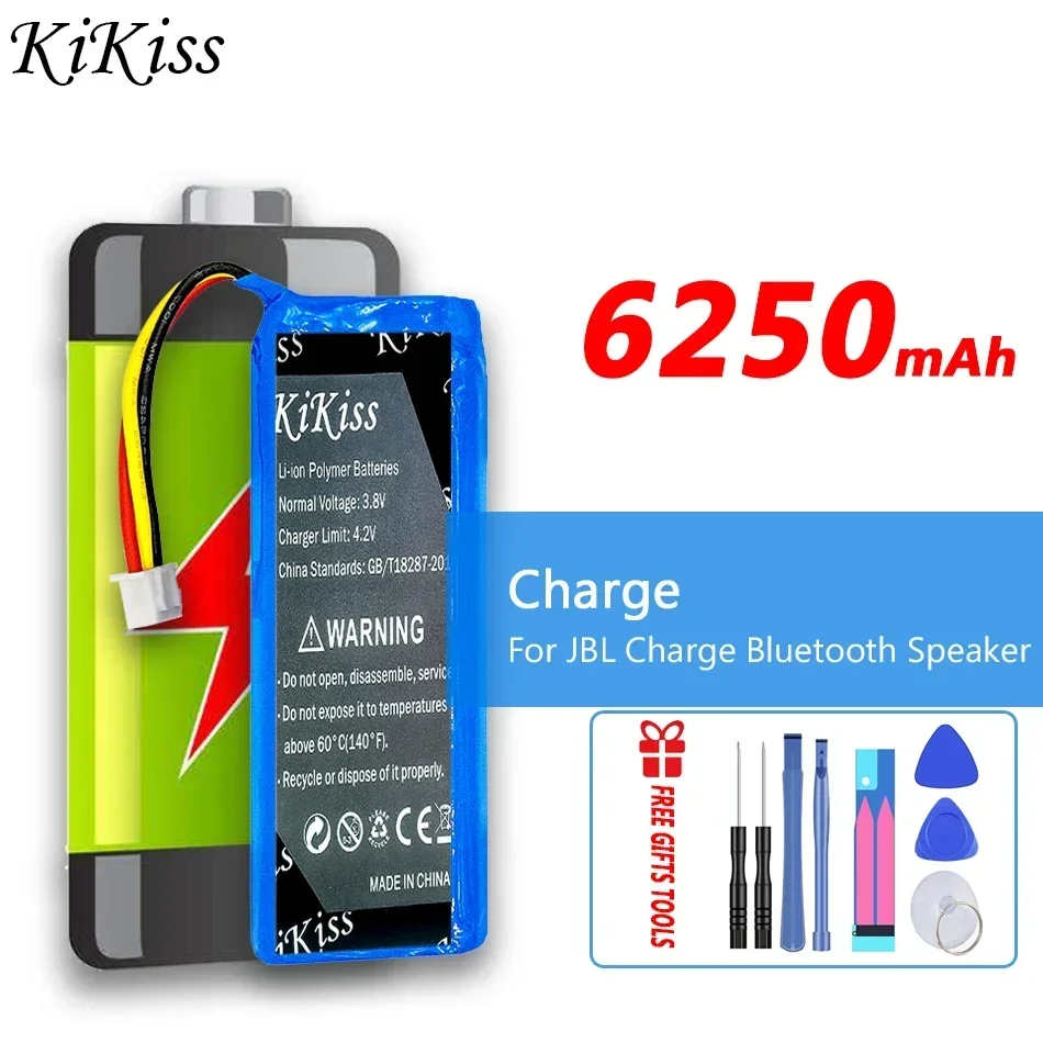 

KiKiss High Capacity 6250mAh Replacement Battery for JBL Charge Bluetooth Speaker