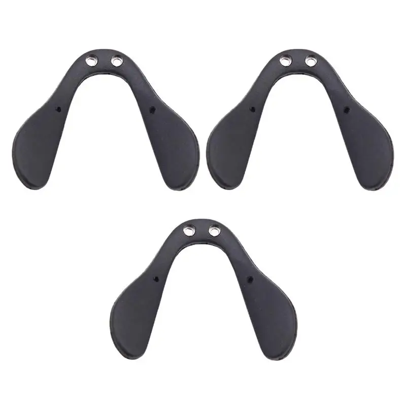 3pcs Professional Cycling Glasses Nose Pads Nose Supports Eyeglasses Fittings (Black)