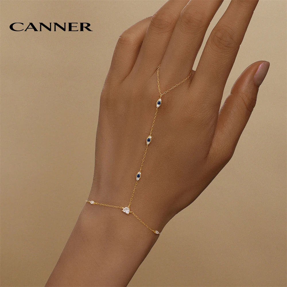 

CANNER 925 Smyoue Moissanite Bracelets for Women 14-21cm Wrist Size Adjustable Chain Sterling Silver Plated Wholesale Jewelry