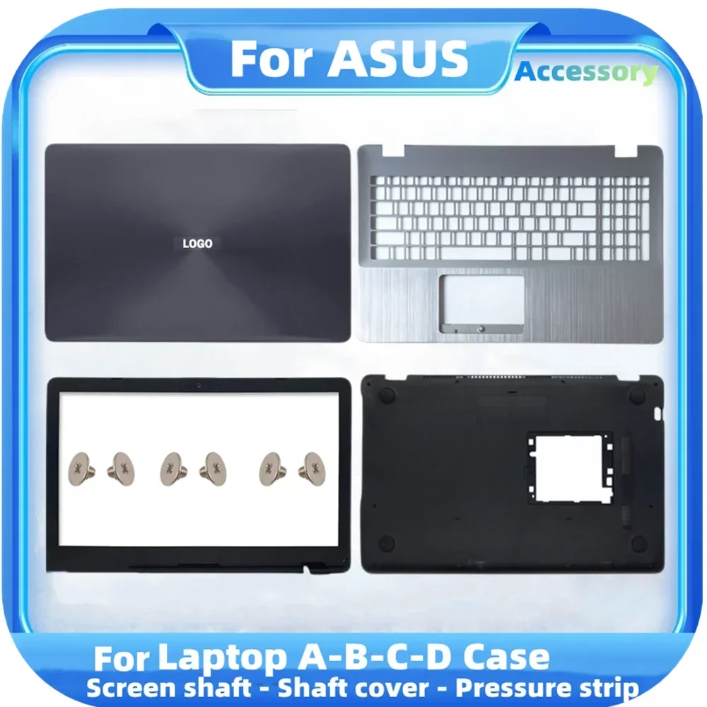 New LCD Back Cover For Asus X542 FL8000U A580 F580 V580 Screen Back Cover Front Bezel Palmrest Bottom Case