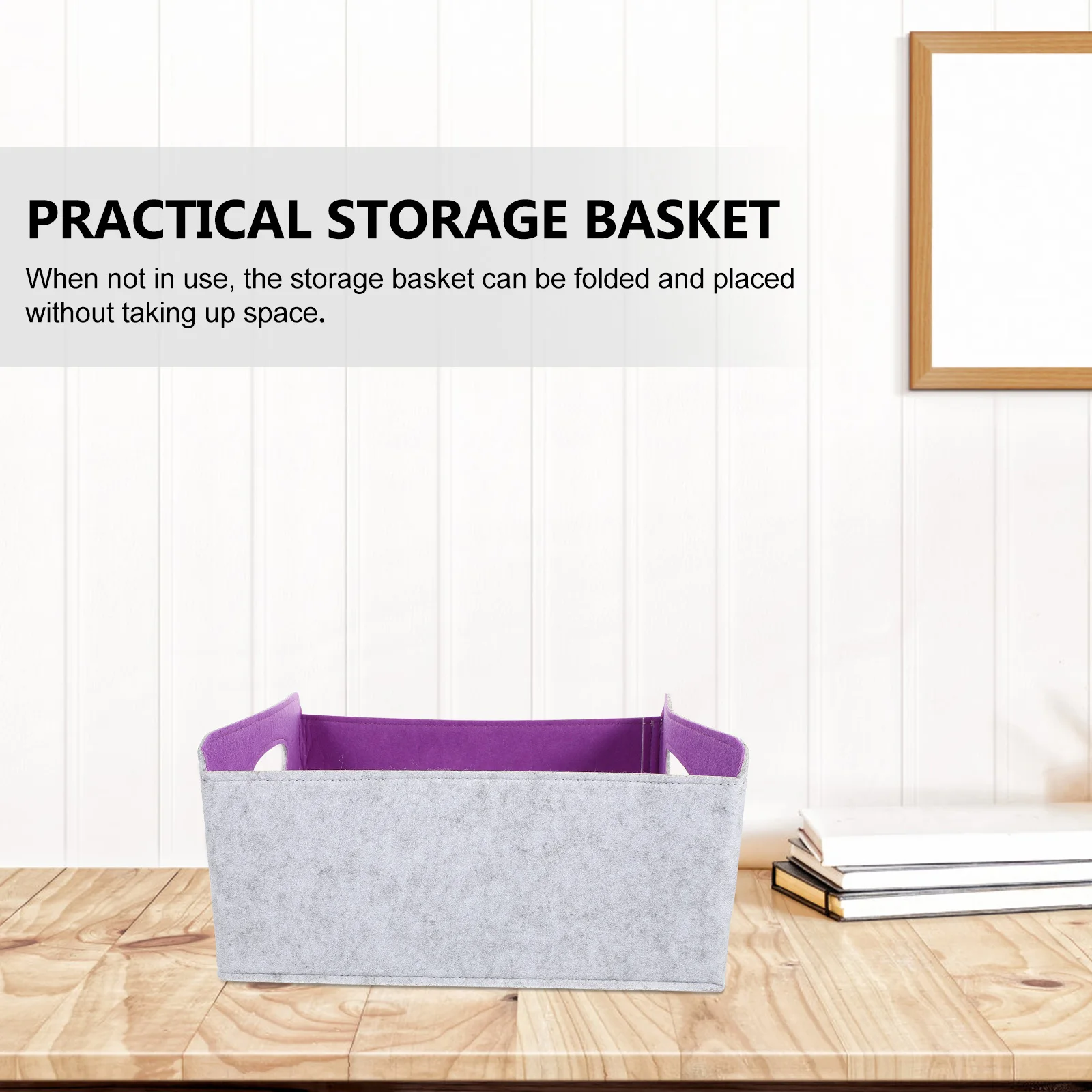 

Felt Storage Basket Large Capacity Multifunctional ganizer Foldable Clothes Toy Book Holder