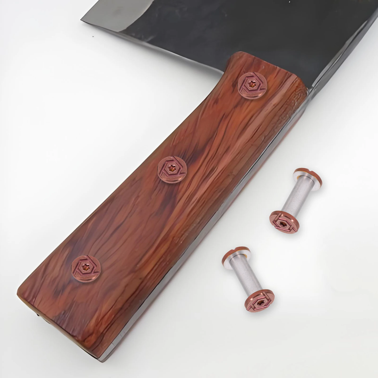 

2pcs Stainless Steel Knife Screws Durable Fastening Pins For Diy Handle Construction Cutlery Assembly Handle Supplies