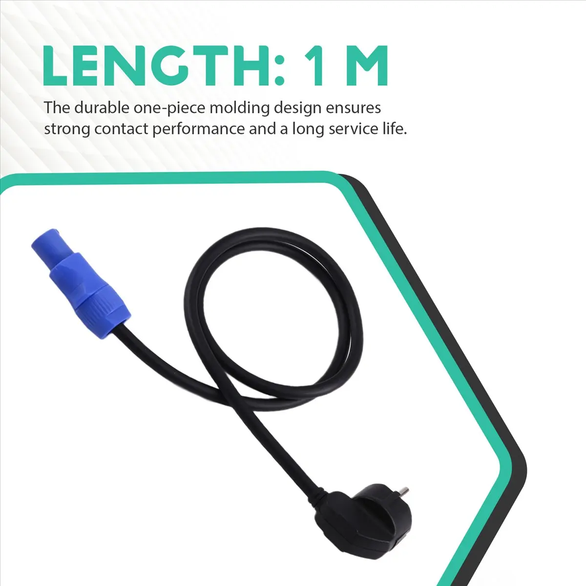 Dynamic High Quality Power Cord for Powercon Plug Stage Light 3-Pin 1M Power Connection Cable Lighting Stage Performance EU Plug