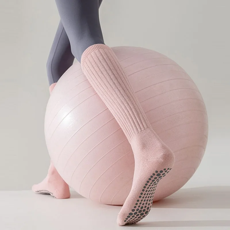 

1pair Pilates Yoga Socks with Grips for Women Non Slip Grip Dance Ballet Non Skid Exercise Sticky Socks for Womens