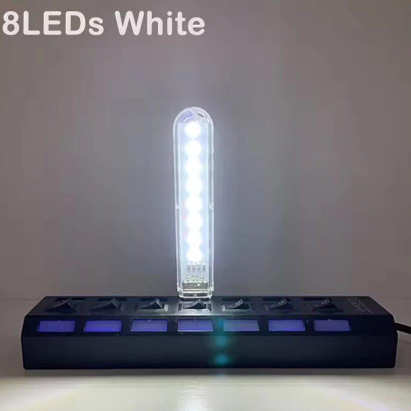 1 Pcs 8 LED Mini Portable USB Lamp DC 5V Camping USB Lighting for PC Laptop Mobile Power Bank Gadget