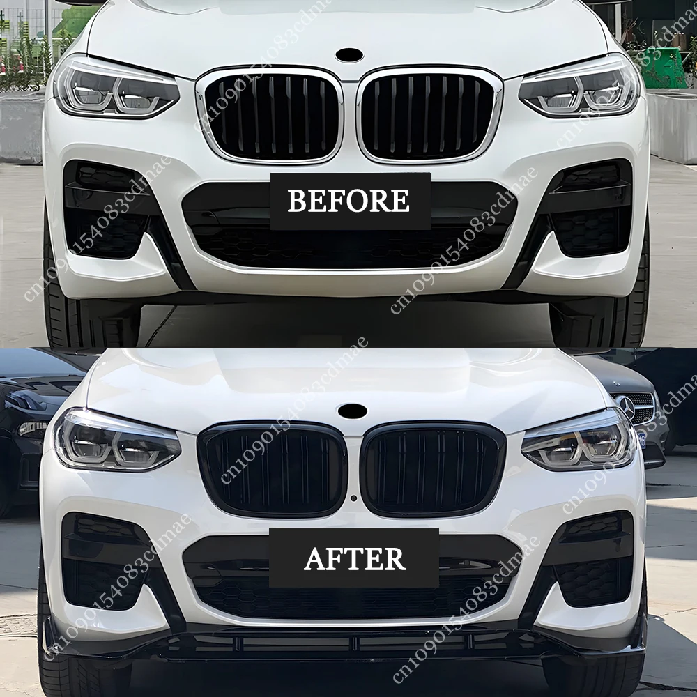 Front Bumper Splitter Lip For BMW X3 X4 G01 G02 30i 20i 25d M40i M40d M-Pack 2017 2018 2019-2021 Modified Bodykit Spoiler Tuning