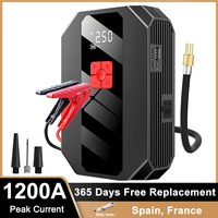 4 In 1 1200A Jump Starter Power Bank 26800mAh 150PSI Air Compressor Tire Pump Portable Charger Car Booster Starting Device