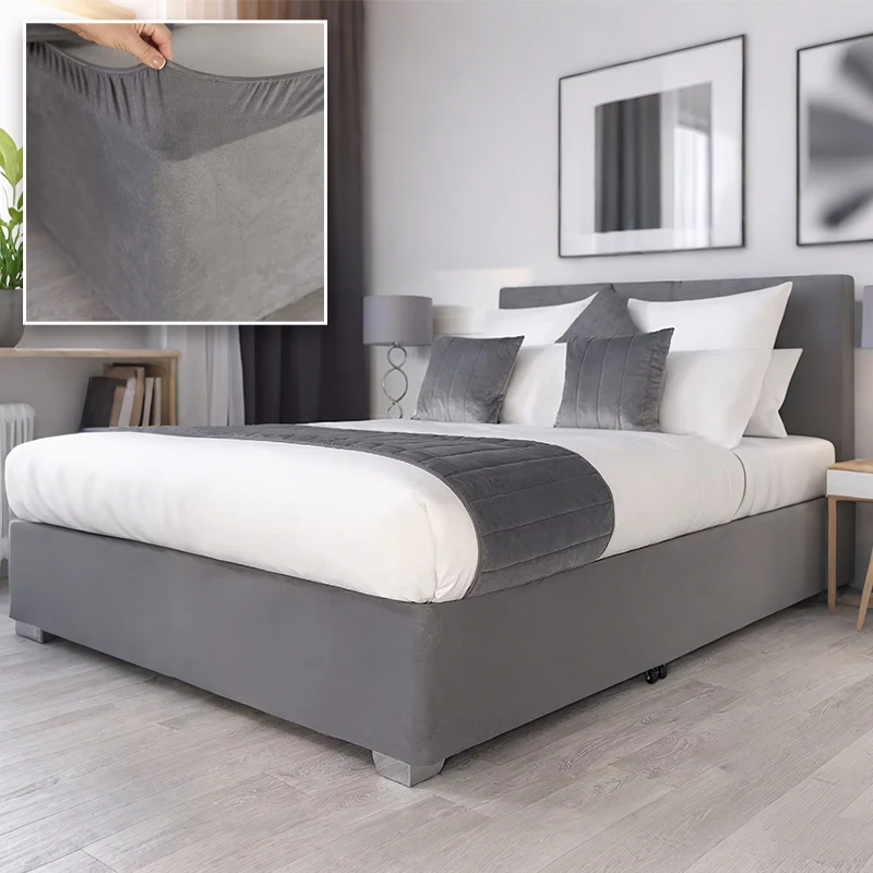 1PC Hotel Quality Box Spring Cover Wrap Around Bed Skirts-Mattress Protector Encasement-Easy To Install Twin/ Full/ Queen/ King