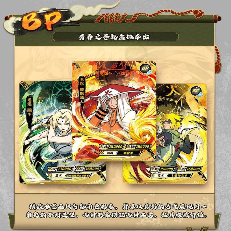 Naruto Collection Card Booster Box Kayou Scroll Of Legend Joyful Celebration Anime Trading Cards New Year Gift Box