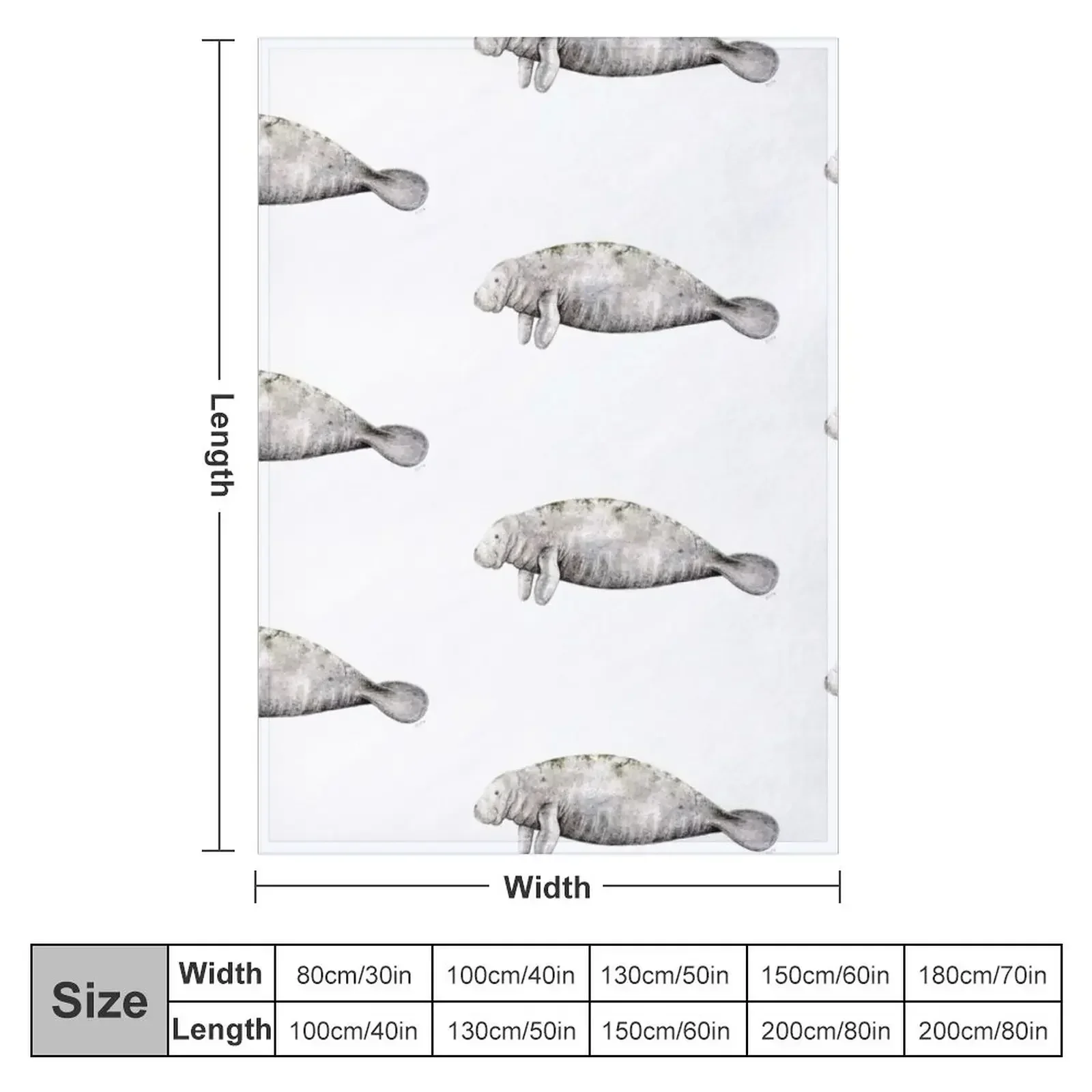 Manatee Throw Blanket Retros Weighted Blankets