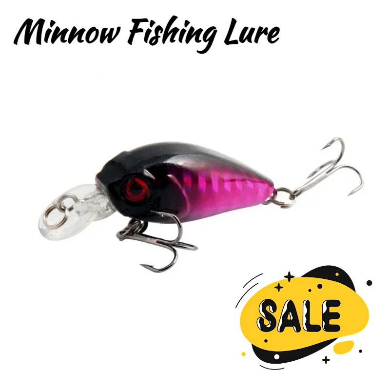 45mm 3.8g Minnow Fishing Lure Crankbait HardBait Topwater Artificial Wobbler Bass Japan Fly Fishing Accessories Rock Chubby Lure