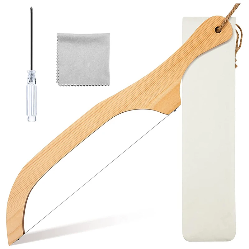 Couteau à pain en bois, trancheur, scie dentelée en acier inoxydable de qualité supérieure, coupe-pain pour pain fait maison, Bagels, Baguettes