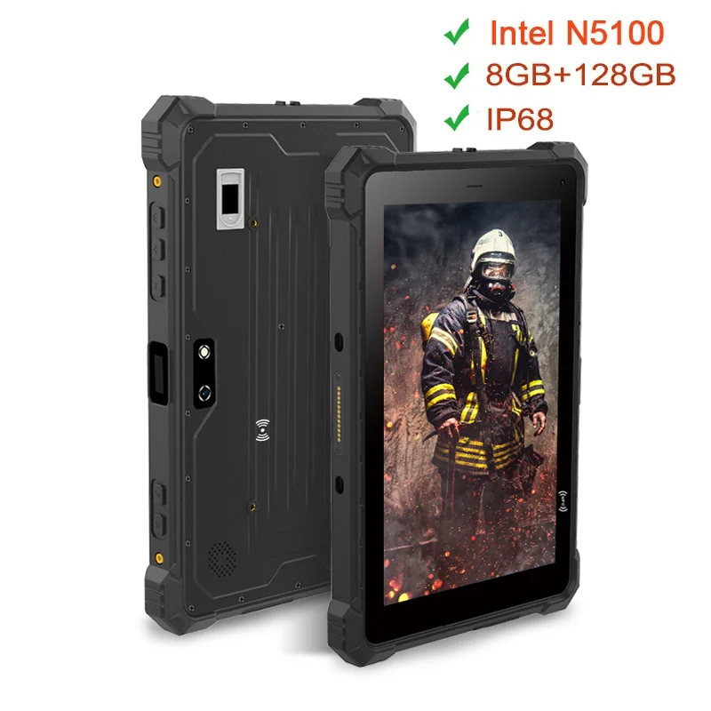 

10 Inch Rugged Tablet Windows OS 8GB+128GB Intel N5100 CPU 4G LTE Scanner Industrial IP68 Waterproof Tablet PC I10Y