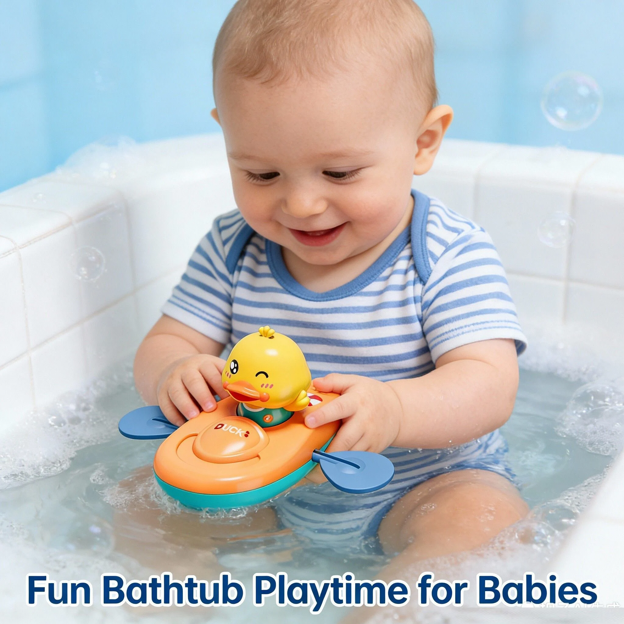 1 Pc Little Yellow Duck Kayak Toy Swimming Pool Bathroom Baby Bath Toys Shower Toys Kids Gift Swimming Pool Beach Bathtub Time