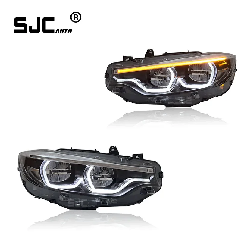 SJC Auto Car Head Light For BMW 4 Series F32 M4 F82 2013-2019 Upgrade To Full LED Headlight Front Lamps