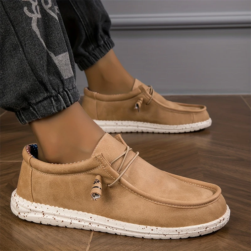 Trendige blaue Herren-Loafer in großen Größen 49 50, bequeme, leichte Slip-on-Flachschuhe, Herren-Mokassins, Leder-Freizeitschuhe für Männer. – Detail 6