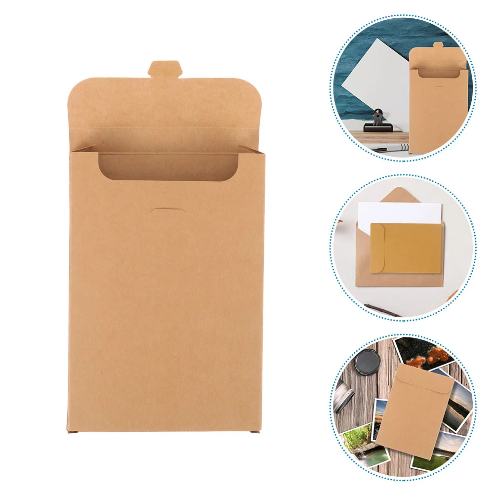 

12 Pcs Postcard Box Packaging Boxes Small Envelopes Greeting Cards Kraft Paper Container