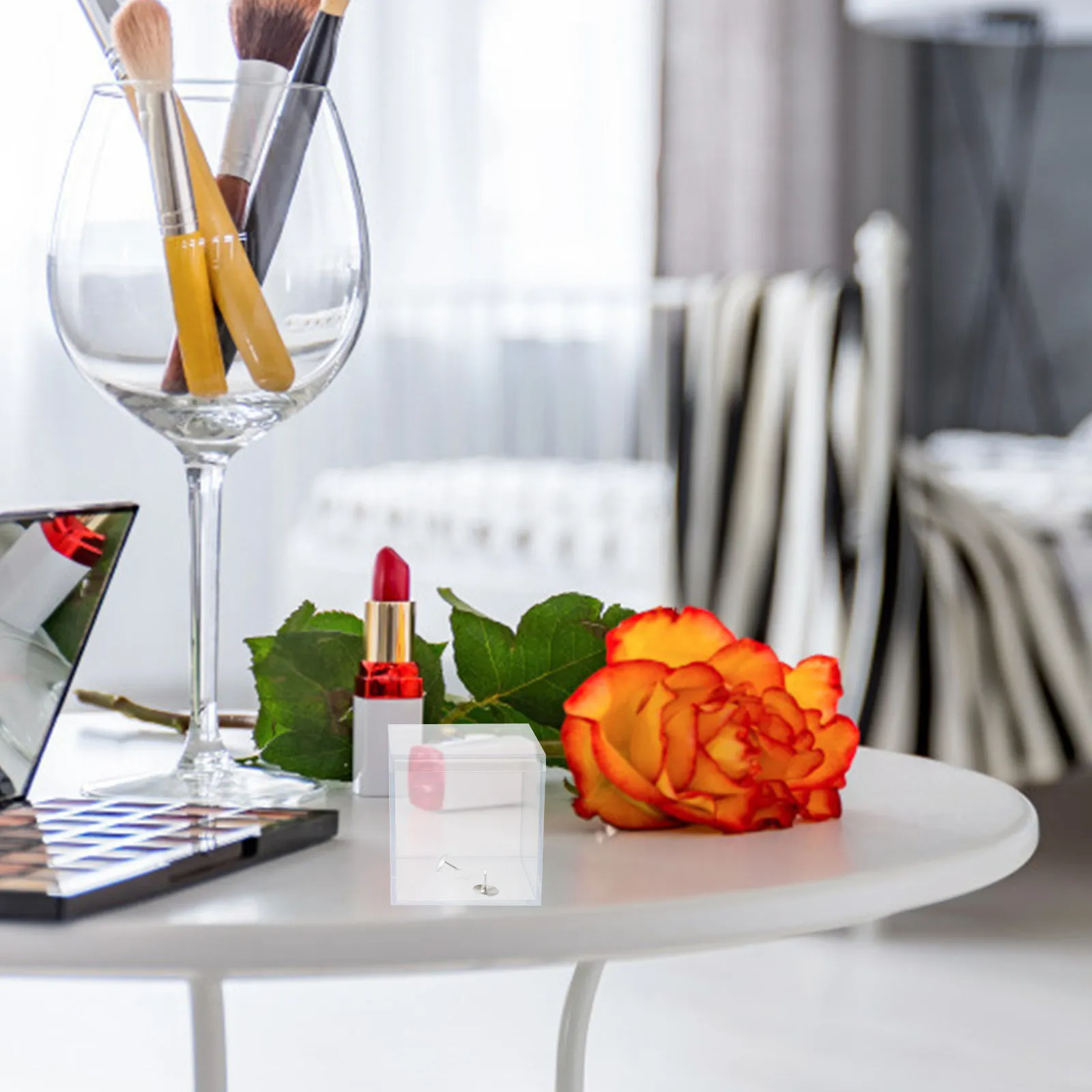 

8Pcs Jewelry Box Clear Acrylic Cube Small Plastic Containers with Lids for Earrings Rings Necklaces Storage Transparent