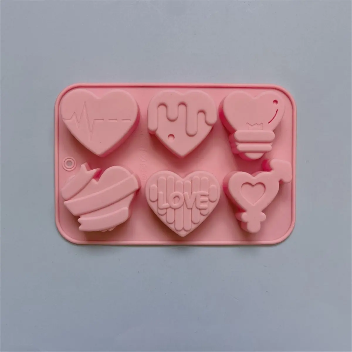finefine Love Heart Chocolate Silicone Mold Candy Biscuit Mould Love Ice Tray Baking Tool Gift Love Fondant Cake Candle Mold