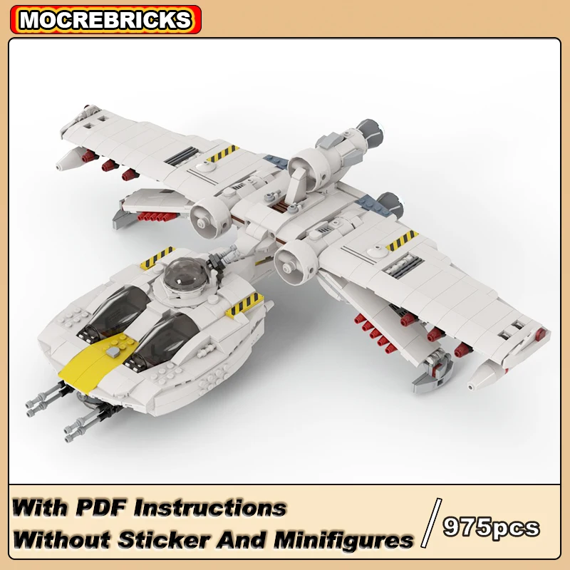 

MOC Building Blocks Star Movie BTL-S8 K-wing Assault Star-fighters Space War High-tech Military Aircraft Model DIY Bricks Toys