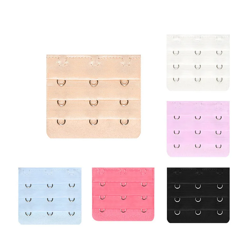 3/5/8Pcs Extenders Buckle Bra Extension for Women Adjustable 3 Hook Clip Lengthened Replacement Buckle Intimates Bra Accessories