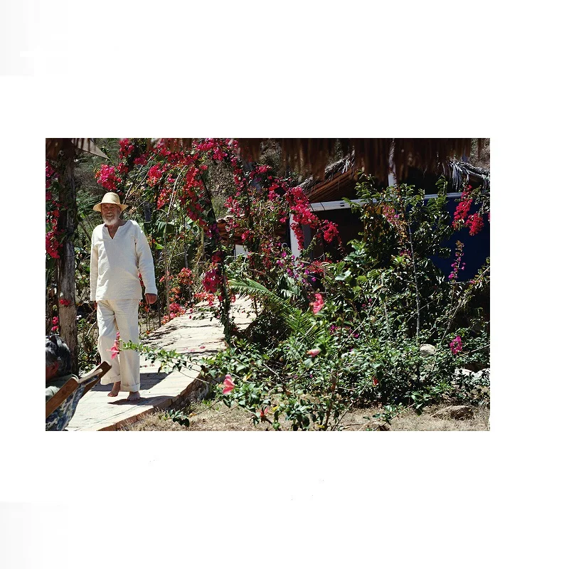 Slim Aarons 'John Huston', Print Art Canvas Poster, Living Room, Home Wall Decor Picture