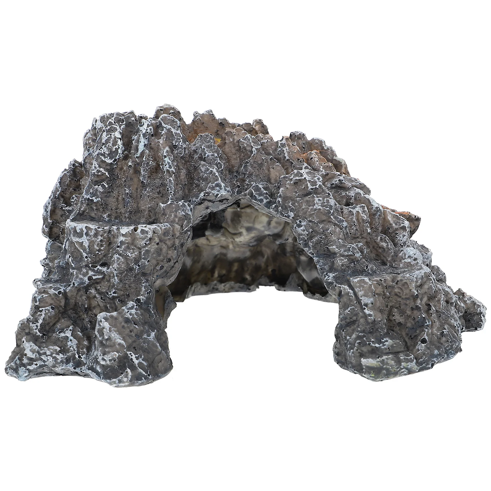 

Volcano Miniature Fish Tank Aquarium Landscaping Decor Decorations Grey Resin Ornament