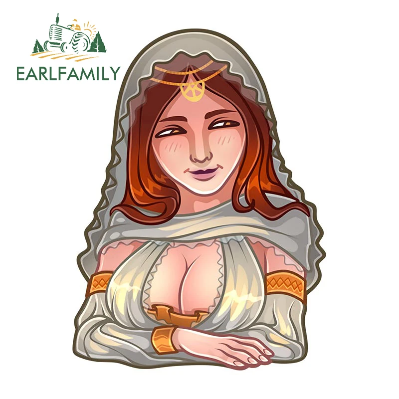 EARLFAMILY 13cm x 9.6cm Cartoon Game Girl Car Sticker for Princess of Sunlight Gwynevere Decal JDM Window Laptop Helmet Stickers