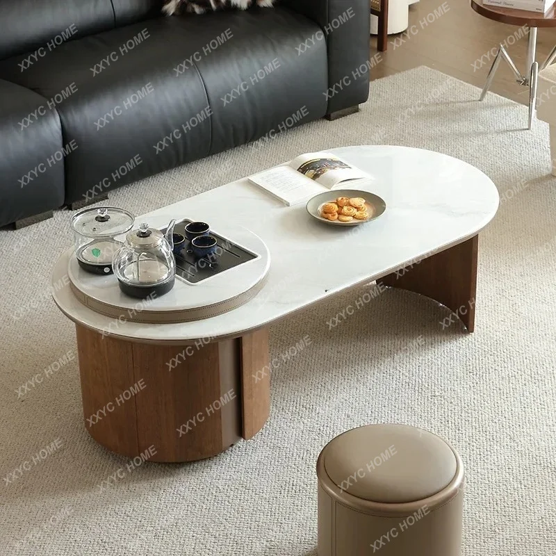 

*The new Kung Fu tea table is integrated with tea making, modern simple household walnut high-end tea table