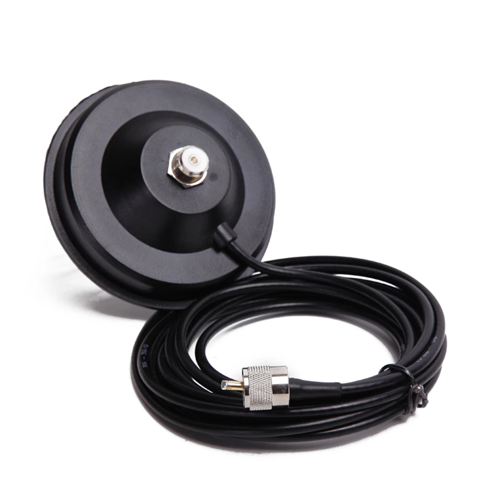 Big Magnetic Mount Base 12CM for Baofeng TYT QYT KT-7900D with 5M Extension Coaxial Cable for Baojie BJ-218 Mobile Radio Antenna