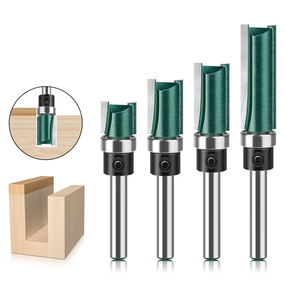 

1PCS 1/4 in 6mm Shank Cutter Router Bit Trimming Woodworking Milling Cutter Dual Blades