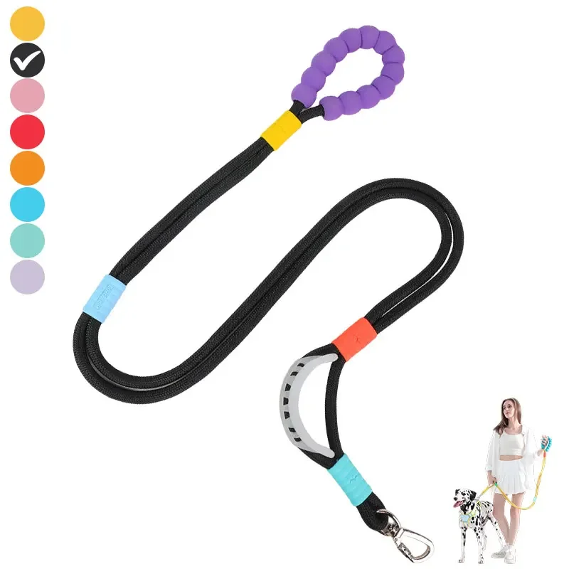 Nylon Dog Training Leashes Walking Pet Traction Rope Multi-function Adjustable Cross-body For Puppy Small Medium Large Big Dogs