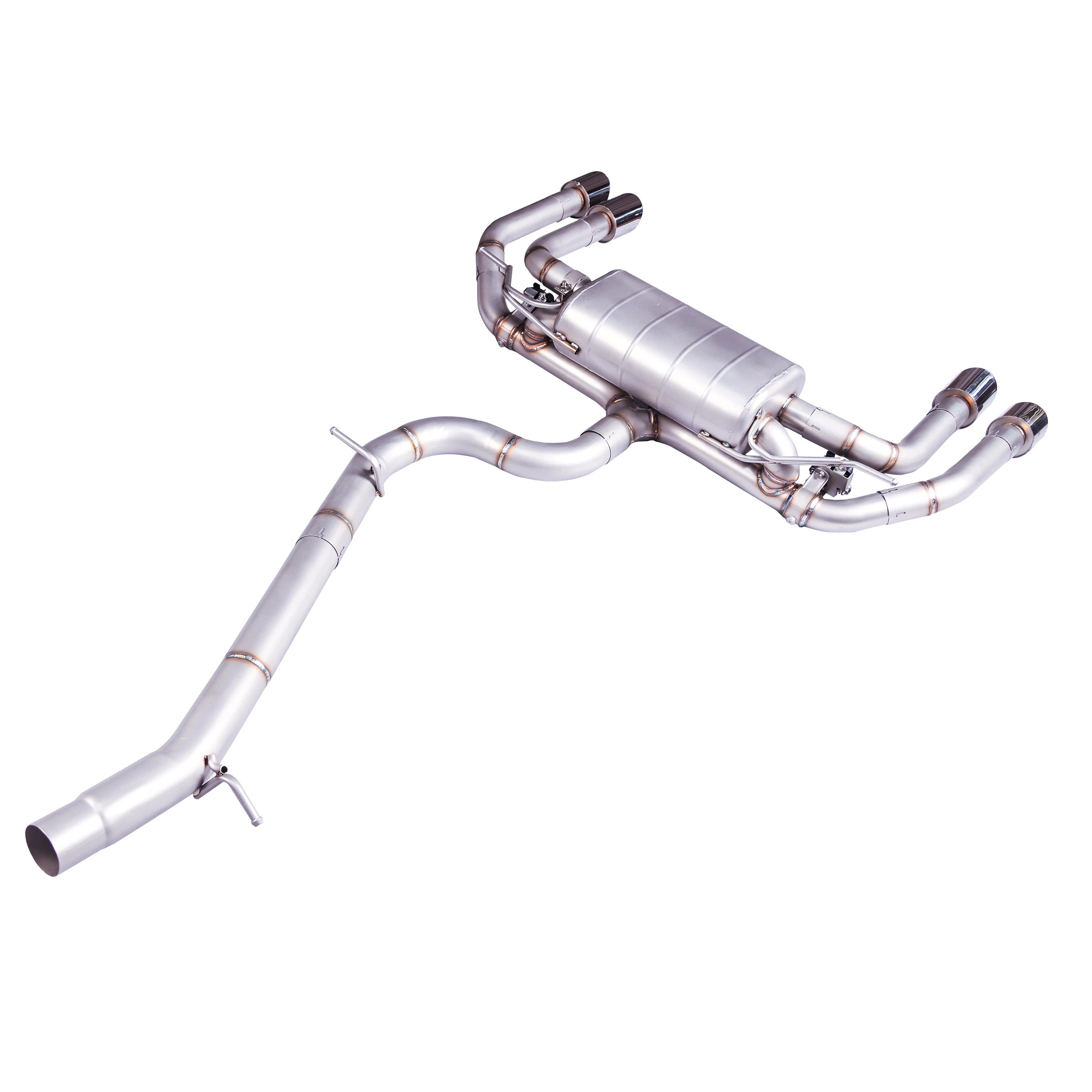 This is a suitable exhaust silencer for the Audi S3, a high-performance stainless steel electric valve exhaust system.