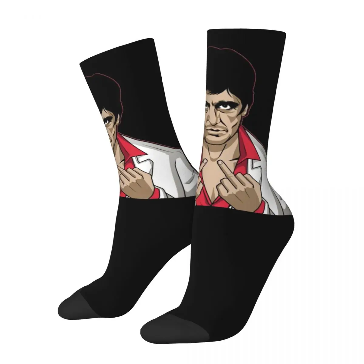 3D printing cosy Unisex Socks,Windproof Movie Scarface Tony Montana Graphics Interesting Four Seasons Socks