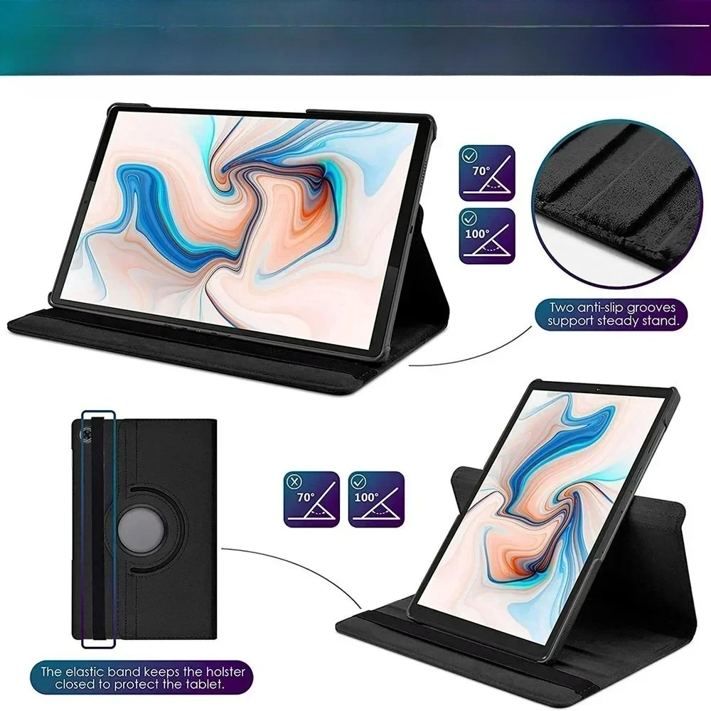 Untuk Samsung Galaxy Tab A9 Plus 11” Penutup Tablet untuk Samsung Tab A9 SM-X210/X215/X216/X218 Penutup Kulit Berputar 360 Derajat