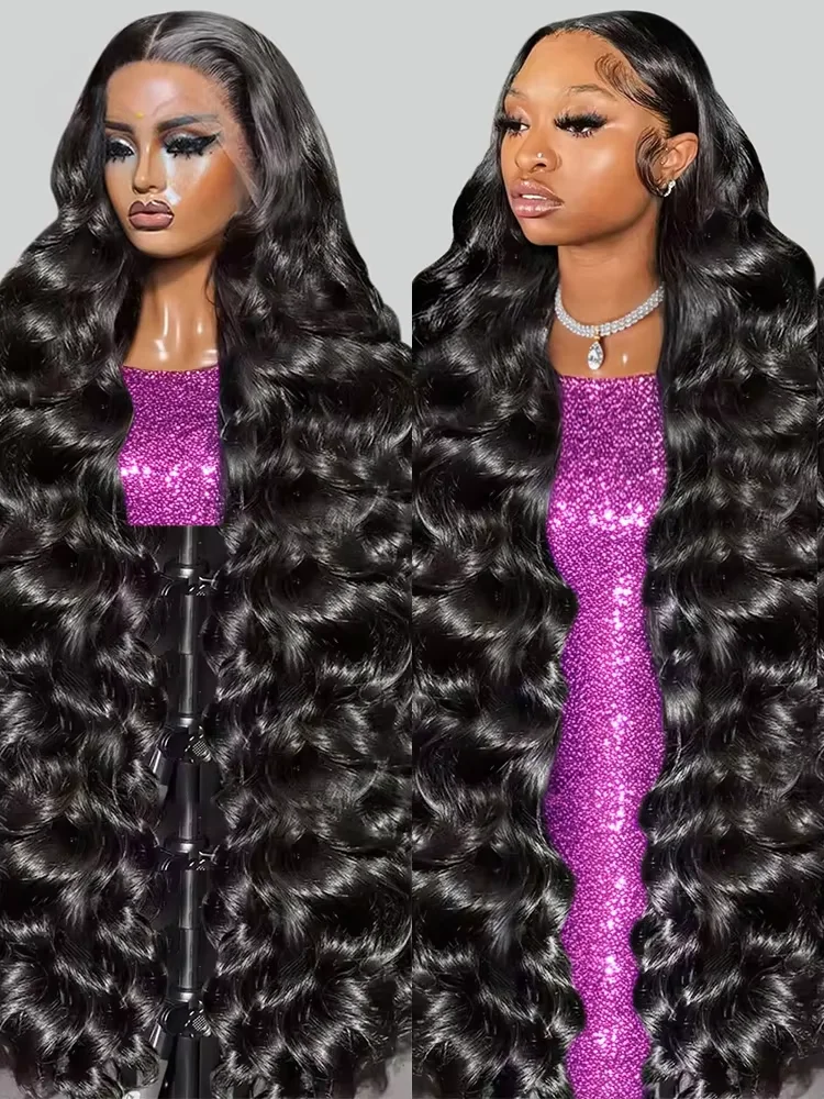 

Парик из натуральных волос 360 Full HD с прозрачной кружевной передней частью, предварительно сформированный, 30-40 дюймов, 13x4, 13x6, с эффектом Body Wave, для женщин, плотность 200%