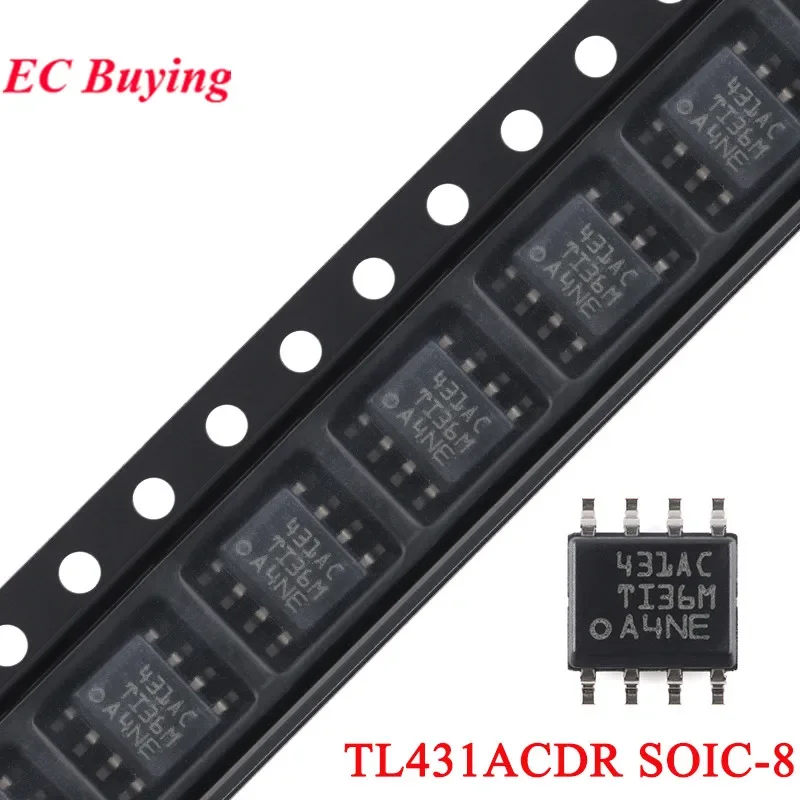 10pcs/lot TL431ACDR TL431 TL431A TL431AC 431AC SOIC-8 Adjustable Precision Shunt Regulator Chip IC