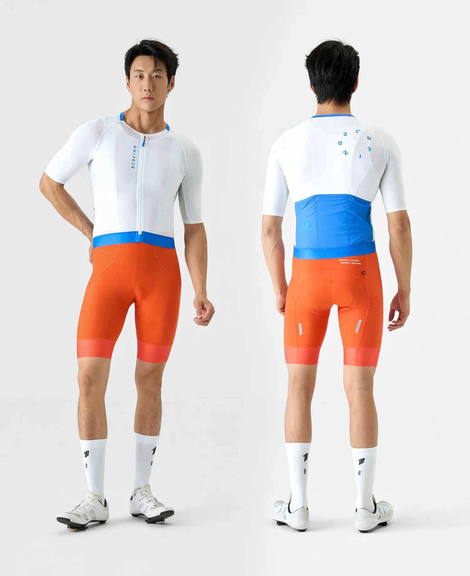BCBE-ING Herren Aero-Radtrikot, kurzärmelig, Sommer, leicht, hohe Elastizität, atmungsaktives Mesh-Gewebe, schmal geschnitten, Radtrikot. – Detail 15