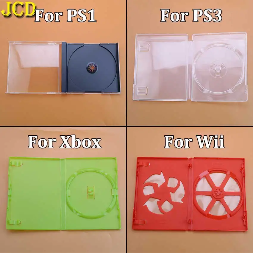 JCD CD DVD Discs Storage Protective Box For PS3 PS1  Wii Xbox CD Game Disk Cover Case