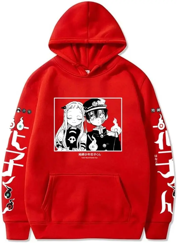 أنيمي المرحاض ملزمة Hanako كون كيوجورو Rengoku لطيف الجرافيك مقنعين الرجال النساء هوديس حجم كبير البلوز Harajuku الذكور البلوز