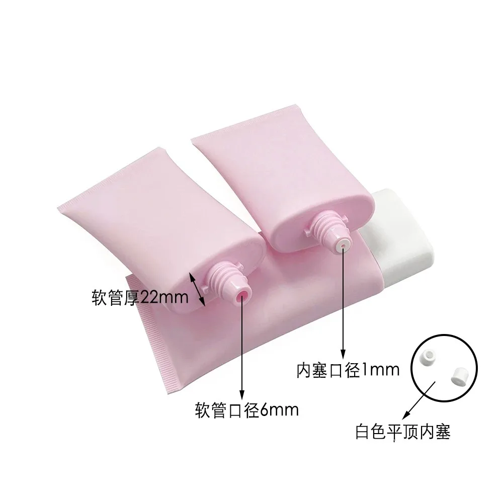 

Wholsale 80ml Ultra Flat Tube Subpackage Lliquid Foundation Isolation Sunscreen Matte Pink Soft TubesPlastic Empty Bottle