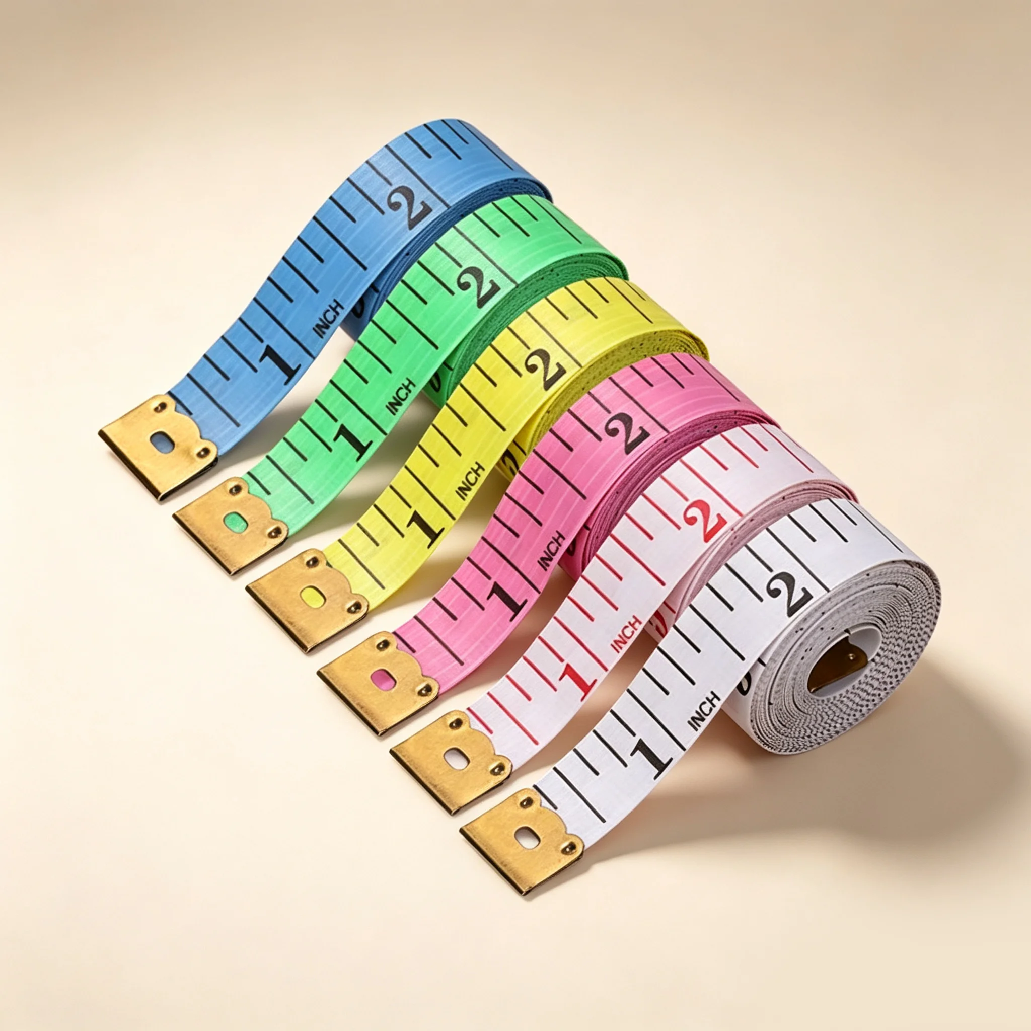 Tailor Tape Measure Sewing Measuring Tape 1/5/10Pcs 150cm/60‑Inch Soft Body Measuring Ruler Centimeter Meter in Random Colors
